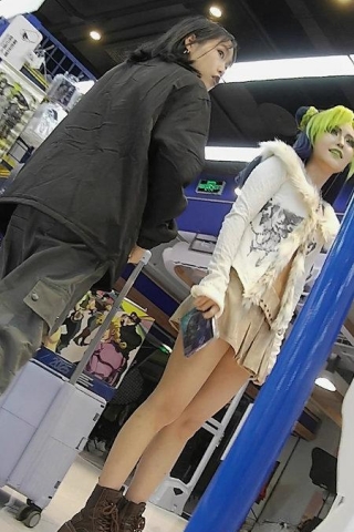 『D·D』-114-JOJO女角色cos，灰短裙，黑内带翅膀