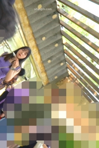 kc1442（空城原创）紫色短裙漂亮小姐姐，微透白窄N夹成丁